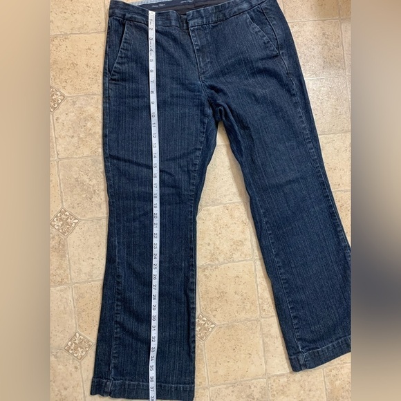 Women’s Tommy Hilfiger Trouser Denim Jeans Wide Leg Sz 10S Short Dark Wash - Picture 9 of 10
